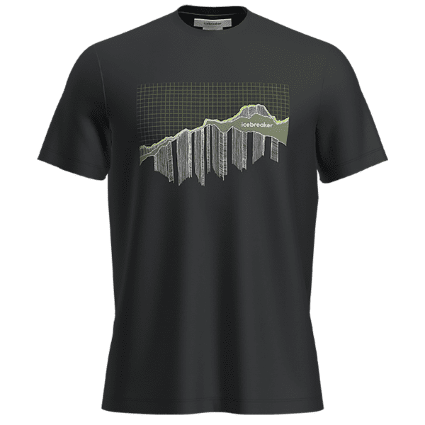 Triko krátký rukáv Icebreaker Merino 150 Tech Lite III SS Tee Pinnacle Grid Men Black