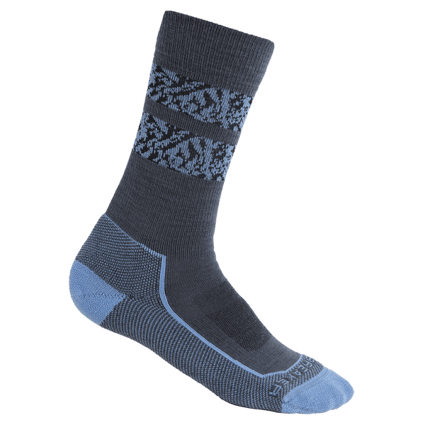 Ponožky Icebreaker Hike+ Light Crew Natural Summit Women GRAPHITE/BAJA/BLACK