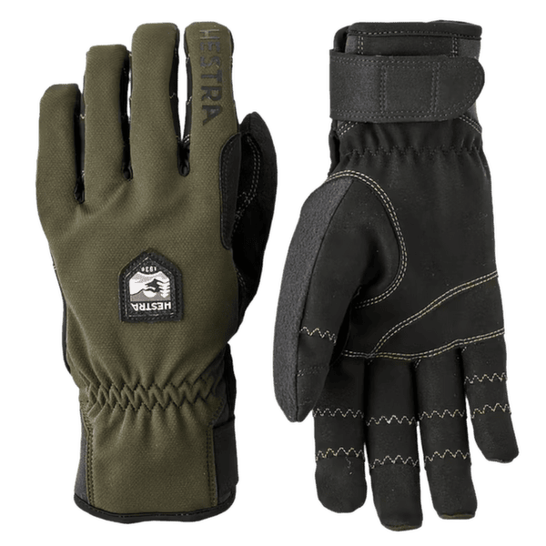 Rukavice Hestra Ergo Grip Wool Touring - 5 finger Dark forest / Black