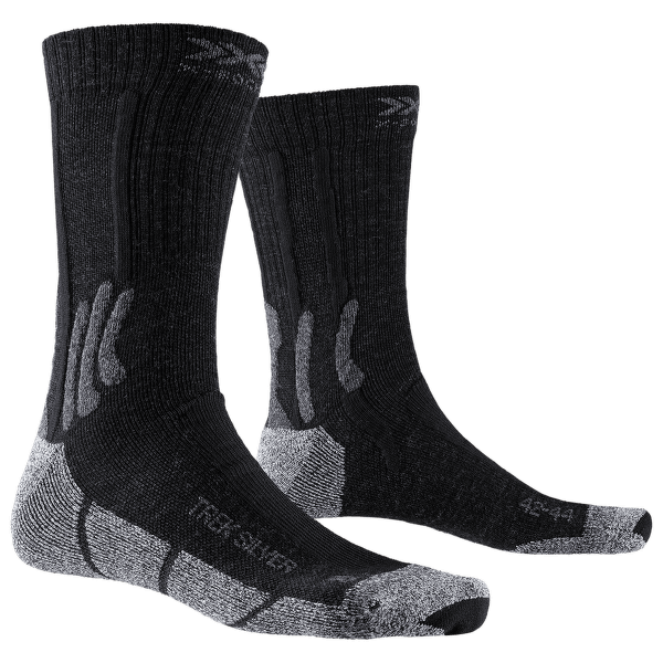 Ponožky X-Bionic Trek Silver Socks Opal Black/Dolomite Grey Melange