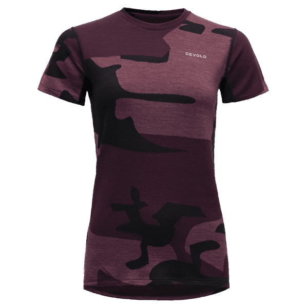 Triko krátký rukáv Devold Klovstien Merino Tee Women 740A Beetroot