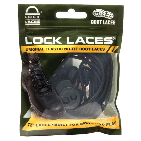 Tkaničky Lock Laces BOOT LACES Black Boot