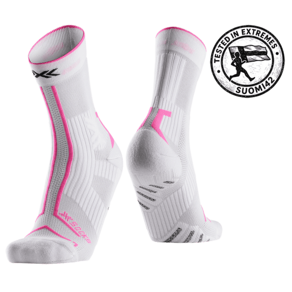 Ponožky X-Bionic X-SOCKS® TRAILRUN TERRASKIN EXPERT CREW X WHITE/FLUO PINK