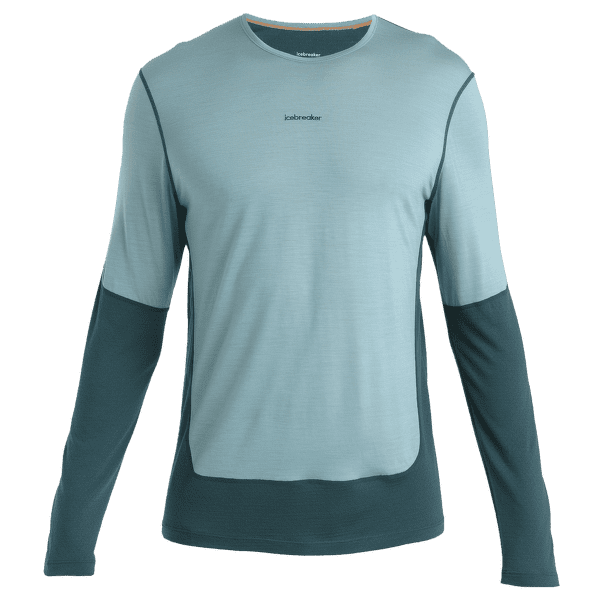 Triko dlouhý rukáv Icebreaker 125 ZoneKnit™ Energy Wind LS Tee Men FATHOM GRN/CLOUD RAY/CB