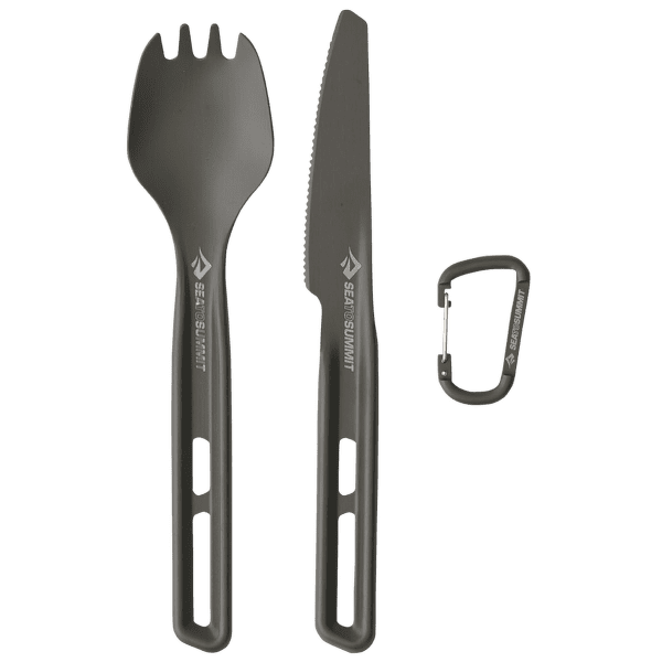 Příbor Sea to Summit Frontier UL Cutlery Set - [2 Piece] Spork and Knife Aluminium Hard Anodised Grey