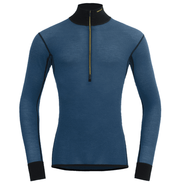 Triko dlouhý rukáv Devold Wool Mesh 190 Zip Neck Men 422B FLOOD/CAVIAR