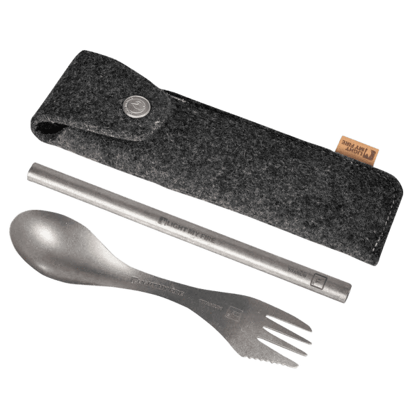 Lžice Light My Fire Spork´n Straw Kit Titanium