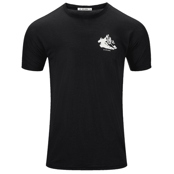 Triko krátký rukáv Aclima LightWool Tee Mountain Men Jet Black