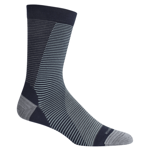 Ponožky Icebreaker Adult LifeStyle Fine Gauge Ultra Light Crew Leaning Ladders Midnight Navy/Twister HTHR/HYDRO