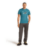 Triko krátký rukáv Icebreaker Merino 150 Tech Lite SS Tee In The Wild Men TOPAZ