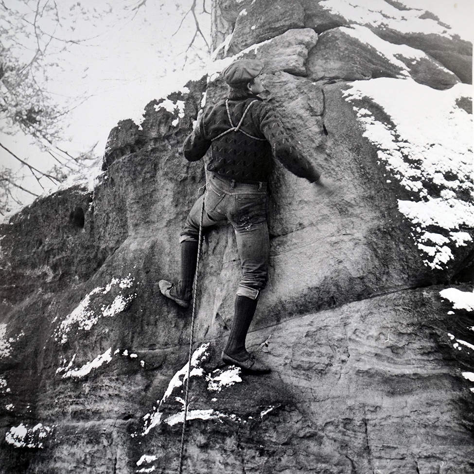 Petr Mocek oblečení na lezení 70. léta