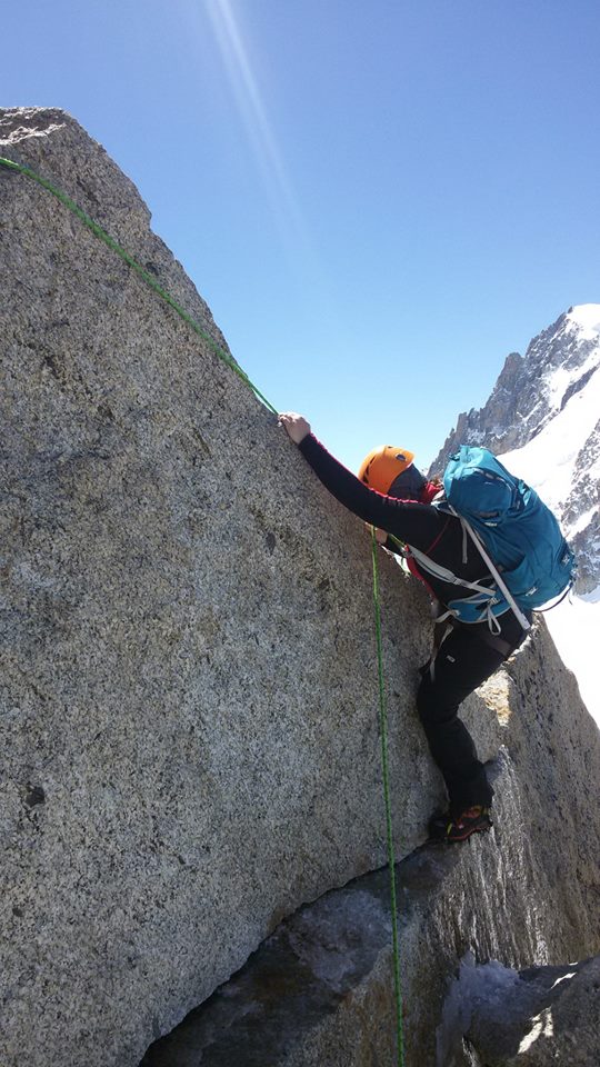Millet Base Camp 2015 aneb jak jsme zdolali Arête des Cosmiques - poslední dvě lezecké délky v Arête des Cosmiques