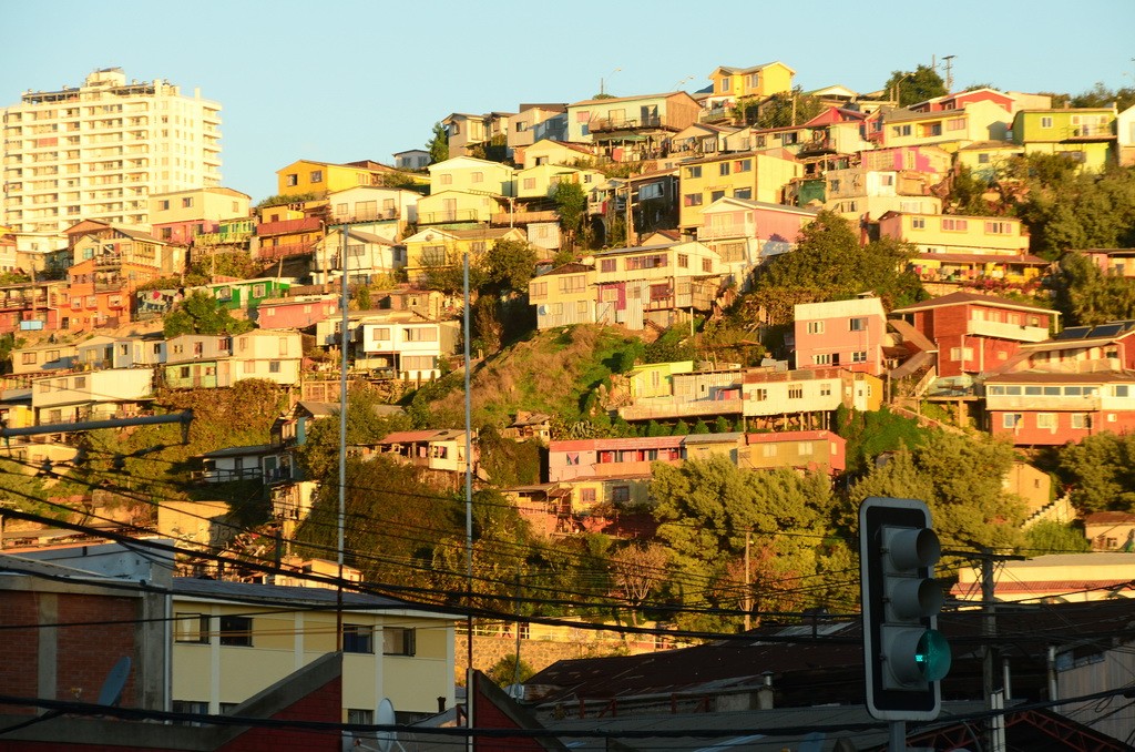 Barevné domky ve Valparaísu